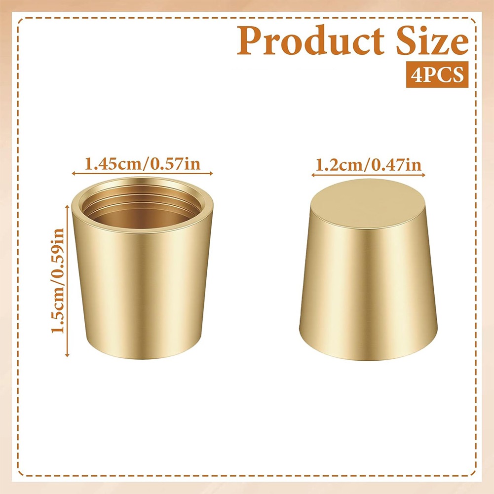 Display Risers Set - 4 Buah Kaki Papan Potong Kuningan